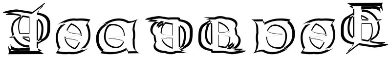 Ambigram for deadbeef in Mael    